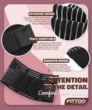 FITTOO Maternity Belt Back Support Belly Band Pregnancy Belt Support Brace Abdominal Binder Waist Support Black XL by TinyTreasures Baby Boutique