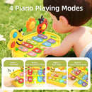 Baby Piano Toy for Kids 0-6-12-18 Months, Light Up Baby Keyboard Musical Toy with Press Pop Bubbles, 4 Modes Toddler Piano for Boys Girls Ages 1-3, Detachable & Portable Infant Toy Gift by TinyTreasures Baby Boutique