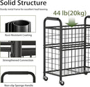 Laundry Hamper 2 Section, 110L Rolling Laundry Sorter Basket with Wheels, 2 Compartment Clothes Organizer Cart, Pull-Out Removable Bags for Laundry Room, Bathroom, Bedroom, Black by CozyNest Decor