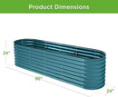 Best Choice Products 8x2x2ft Metal Raised Garden Bed, Oval Outdoor Deep Root Planter Box for Vegetables, Herbs w/ 4 Support Bars, 215 Gal Capacity - Peacock Blue by GreenHaven Gardens