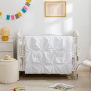 PINNKKU 3-Piece Crib Bedding Set for Boy Girls, Includes Crib Skirt, Blanket and Sheet, Baby Bedding, Pintuck Pinch Pleat White by TinyTreasures Baby Boutique
