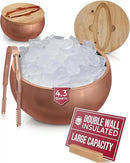 Gusto Nostro 4.1L Insulated Ice Bucket with Lid and Tongs, Double Wall Stainless Steel Ice Bucket Large, BPA Free Ice Bucket for Cocktail Bar, Keeps Champagne, Wine, Beer Chill for Parties (Rose) by CozyNest Decor