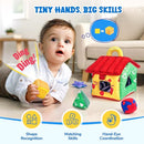 JoyCat Infant Toys 6-12 Months, Soft Sensory Toy with 4 Fabric Shapes, Baby Learning Shape Sorter for 3 4 5 6 7 8 9 10 11 12-18 Months, Baby Shower Birthday Gift Boy Girl by TinyTreasures Baby Boutique
