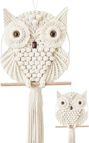 Achart Owl Macrame Wall Hanging-Hand Woven Boho Tapestry-Macrame Wall Decor -Owl Decor for Bedroom, Living Room, Nursery (Beige-L&S) by CozyNest Decor