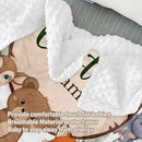 Custom Name Crib Bedding Set - Animal Theme, Personalized Nursery Bedding 3-Piece Set– Soft Blanket, Fitted Sheet, Changing Pad Cover – for Newborns Boys Girls Nursery Gifts by TinyTreasures Baby Boutique