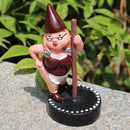Unpainted Pole Dancing Gnome Statue, DIY Paint Your Own Gnome, Unpainted DIY Gnome Figurines for Kids and Adults, Funny Outdoor Gnome Figure, Dancing Lady Gnome Statue(4.6"/12 cm) by GreenHaven Gardens