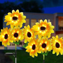 Outdoor Solar Garden Stake Lights,Upgraded LED Solar Powered Light with 3 Sunflower, Waterproof Solar Decorative Lights for Garden, Patio, Backyard (2 Pack 8 Flower) by CozyNest Decor
