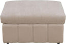 Ottoman Rectangular Storage Ottoman Bench, Flannel Footrest Stool Footstool with Lid for Living Room, Bedroom, Entryway, Beige Pink, 38"x30"x22" by CozyNest Decor