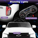 Costzon Ride on Car, 12V Licensed Chevrolet Tahoe Battery Powered Electric Vehicle w/ 2.4G Remote Control, High/Low Speed, Music, Lights, MP3/USB/FM, Spring Suspension, Electric SUV for Kids (White) by TinyTreasures Baby Boutique