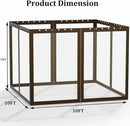 Gazebo Replacement Netting Screen Mosquito Net Screen Walls for 10 x 10 ft Outdoor Gazebo Canopy, 4-Panel with Double Zippers for Outdoor Patio (Only Netting) by GreenHaven Gardens