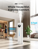 Dreo 11L Smart Humidifier Large Room 700 ft², 100H Cool Mist Air Humidifiers for Bedroom, Top-Fill Self-Cleaning Tank, 26dB, Auto Mode, Aroma Box, RGB Light, Remote & APP Control, Baby, Plant, Silver by TinyTreasures Baby Boutique