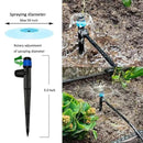 Drip Irrigation System with Water Timer 162ft Drip Irrigation Kit 5/16“ID and 1/4 Inch Pipe Auto Watering System for Garden Adjustable Spray, for Greenhouse, Garden, Lawn, Potted Plants Black by GreenHaven Gardens