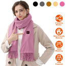 Electric Heated Winter Scarf USB Heating Neck Wrap Unisex Heated Neck Shawl Soft Warm Scarves 3 Heating Modes for Outdoor Cycling Skiing Skating