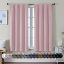 Simplebrand Ava Blush Blackout Curtains for Bedroom 63 Inch Length 2 Panels Set, Nursery Thermal Insulated Energy Saving Rod Pocket Window Treatment Curtains Blackout Drapes, W40 x L63 Inch, Blush by TinyTreasures Baby Boutique