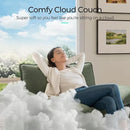 LINSY HOME Sofa Chair with Movable Ottoman - Corduroy Cloud Couch Chair Soft Comfy Modern Sofa Chaise Single Sleeper Chair Bed for Living Room Apartment Office, Green by CozyNest Decor