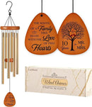 10th Anniversary Wind Chime, 10th Anniversary Romantic Gifts for Him, Her, Couple, Men, Women, Wife, Husband, Newlywed, Aluminum Anniversary's Keepsake Gifts Ideas by CozyNest Decor