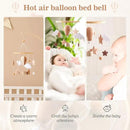 Baby Mobile for Crib, Baby Crib Mobile for Boys Girls, Baby Mobile for Bassinet, Boho Nursery Mobile, Nursery Decor Theme for Infant Bedroom Hanging, Gender Neutral Baby Gift (Hot Air Balloon) by CozyNest Decor