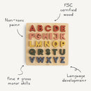 mushie Wooden Alphabet Puzzle | for Kids 3 Years+ | Preschool Educational & Toddler Montessori Toys (26 pcs) by TinyTreasures Baby Boutique