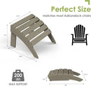 GREENVINES Adirondack-Ottoman | Wood Grain | Set of 2 | HDPE Plastic | Outdoor Footrest | All Weather | Foot Rest | Foot Stool | Desert Brown | for Adirondack Chair by CozyNest Decor
