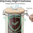 Veken Coffee Canister, 39OZ Large, Airtight Stainless Steel Food Storage Container for 2.2lbs Coffee Beans, Ground, Sugar, Tea, Flour, Rice, Cereal, Cookies Jars, Bar Accessories & Gifts, Cream by CozyNest Decor