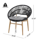 Cyril - Outdoor Papasan Style Dining Chair (Set of 2)