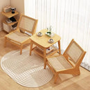 Rattan Chair 2Pcs, Mid Century Modern Accent Chair, Leisurely Reading Chair for Living Room（Wood） by CozyNest Decor