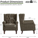 Accent Chair, Upholstered Armchair with Button Tufted High Back & Solid Wood Legs, Comfy Wingback Reading Single Sofa Chair for Small Spaces, Living Room, Bedroom (Taupe, Set of 1) by CozyNest Decor