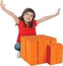 Big Blocks for Kids Ages 4-8 — Indoor & Outdoor Blocks Kids Games — Orange Large Building Blocks - 48 pc by TinyTreasures Baby Boutique