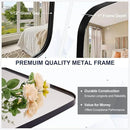 ANDY STAR Oval Mirrors for Bathroom, 20x30’’ Black Bathroom Vanity Mirror with Metal Frame, Black Oblong Bathroom Mirror for Over Sink, Modern Anti Rust Wall Mounted by CozyNest Decor