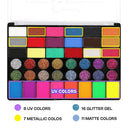 torbers Depvision Professional Face Paint 42 Colors Non Toxic Water Based Face Painting kit Easy To Remove Face Painting For Kids, Safe Professional Halloween Party Makeup Set by TinyTreasures Baby Boutique
