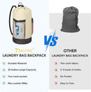 BALEINE 150L Laundry Bag Backpack, 900D Oxford Fabric Large Travel Laundry Bags with Shoulder Straps and 2 Mesh Pockets for College Dorm, Apartment, Laundromat (Beige, 150L) by TinyTreasures Baby Boutique