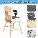 Toddler Booster Seat for Dining Table Kitchen Chair, Waterproof Non-Slip with Backrest & Adjustable Straps, Portable PU Travel Baby Kids Booster Seat Cushion by TinyTreasures Baby Boutique