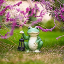 Large Frog Garden Decor for Outside Solar Powered Sculptures for Garden Patio Cute Animal Garden Statues Home Easter Ornaments, Gifts for Mom Grandma by GreenHaven Gardens