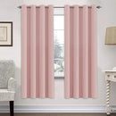 H.VERSAILTEX Ultra Soft Microfiber Thermal Insulated Antique Copper Grommet Blackout Curtains/Window Treatment Draperies 52 by 72 - Inch for Living Room/Bedroom, Set of 2 - Baby Pink by CozyNest Decor