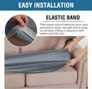 H.VERSAILTEX Velvet Stretch Individual Couch Cushion Cover Plush Cushion Slipcover for Loveseat Sofa Cushion Furniture Protector Seat Cushion Sofa Cover (1 Piece Sofa Cushion Cover, Stone Blue) by CozyNest Decor