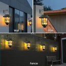 Solar Hanging Lantern Outdoor, Flickering Flames Outdoor Lights,Solar Lights Waterproof for Wall Fence Patio Porch Yard,2 Pack by GreenHaven Gardens