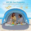 Gorich Beach Tent Sun Shelter with UPF50+ UV Protection for 3/4-5/6-7 Person, Lightweight & Portable Beach Shade Canopy with 2 Zippered Doors, Easy Setup Family Beach Umbrella by TinyTreasures Baby Boutique