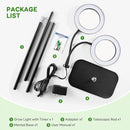 2 Head Grow Light for Indoor Plants,Full Spectrum LED Halo Plant Lights with Stand, Floor Standing Growing Lamp with Adjustable Height,Auto Timer,Dimmable Brightness for Tall Large Plant by GreenHaven Gardens