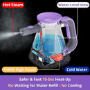 Steam Cleaner Handheld: 1200W Fast 10-Sec Heat-Up-750mL (25oz) Tank-No Cooling-Refill Anytime-Lockable Steam Trigger-14-Piece Kit Hand Held Steamer for Home Car Grout Tile Cleaning Pink by TinyTreasures Baby Boutique