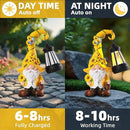 Solar Garden Decor - Sunflower Gnome Statue with Lantern 9.1" Garden Gnomes Outdoor Funny Solar Statues Yard Porch Lawn Patio Decor Gardening Gift for Women Mom Grandma Wife Girlfriend by GreenHaven Gardens