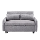 Pull Out Sleep Sofa Bed Loveseats Sofa Couch With Adjsutable Backrest, Storage Pockets, 2 Soft Pillows, USB Ports For Living Room, Bedroom, Apartment, Office by HouseOfZazla