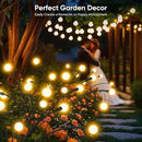 Solar Lights Outdoor Garden Decor: Unique Gardening Gifts for Mom - 4 Pack 32 LED Firefly Solar Powered Lamps - Sway by Wind Outside Waterproof Solar Lights for Yard Pathway Landscape Decorations by GreenHaven Gardens