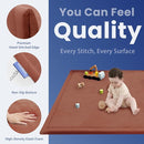 Baby Play Mat for Floor,1.3" Thick Memory foam Tummy Time Mat,Water Repellent Soft Coral Velvet Nursery Rug,Extra Large Non Slip for Crawling,Toddlers,Infants,kids,Tatami Style for Living Room(Brick) by TinyTreasures Baby Boutique