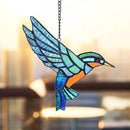 Royxen 2 Pack Hummingbird Stained Glass Window Hangings Handmade Bird Sun Catcher for Home Window by GreenHaven Gardens