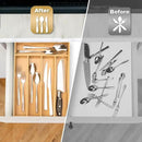 Silverware Organizer Kitchen Drawer Organizer Utensil Organizer Bamboo Silverware Holder Cutlery Organizer in Drawer Flatware Organizer Tray(5 slots, Natural by CozyNest Decor