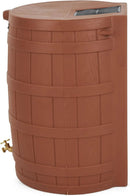 Good Ideas Rain Wizard 50 Gallon Plastic Outdoor Home Rain Barrel Water Storage Collector with Brass Spigot and Flat Back Design, Terra Cotta (3 Pack) by GreenHaven Gardens