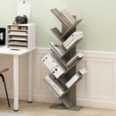 Furinno Tree Bookshelf 9-Tier Floor Standing Tree Bookcase, French Oak by TinyTreasures Baby Boutique