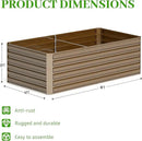 8x4x2 ft Outdoor Raised Garden Bed, Large Metal Planter Raised Beds, Planters for Outdoor Plants for Vegetables, Flowers, Herbs, Fruits, and Succulents.(4 Pcs) by CozyNest Decor