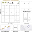 Wall Calendar 2026-2027, 18 Month Calendar from January 2026 to June 2027 14.5" x 11.8" Large Desk Calendar with Twin-Wire Binding for Home Office Planning Personal Organisers, Green Leaf by TinyTreasures Baby Boutique