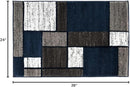 Rugshop Contemporary Modern Boxes Area Rug 2' x 3' Navy by TinyTreasures Baby Boutique